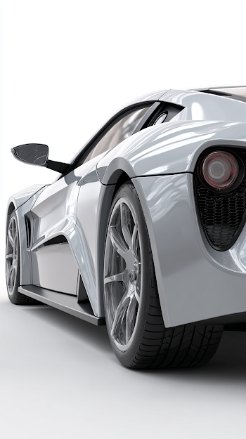Sleek Silver Exotic Sports Car