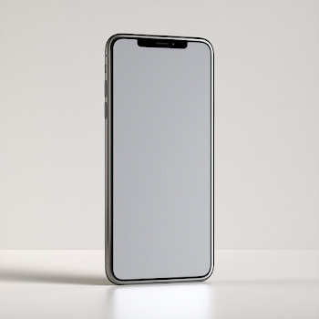 Sleek Smartphone on White Surface