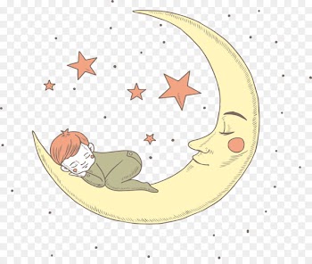 Sleep Clip art - The sleeping child on the moon 