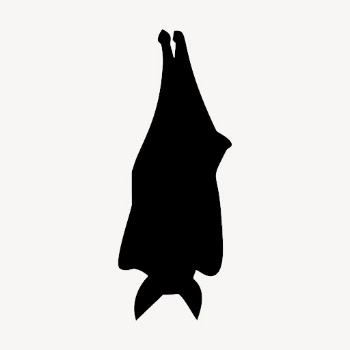 Sleeping bat silhouette clipart, animal | Free PSD - rawpixel