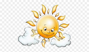 Sleeping Clipart Sun - Sun And Clouds Clipart Png