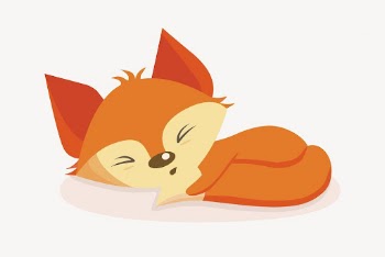 Sleeping fox sticker, animal cartoon | Free Vector - rawpixel
