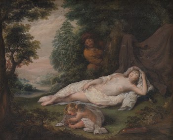 Sleeping nymph watched by a man | Free Photo - rawpixel