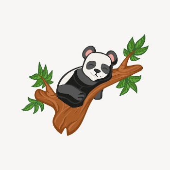 Sleeping panda clipart, animal illustration. | Free Photo - rawpixel