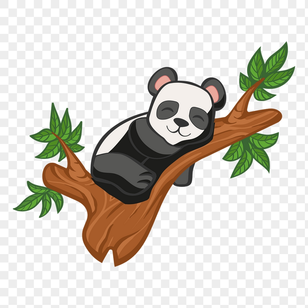 Sleeping panda png sticker, animal | Free PNG - rawpixel