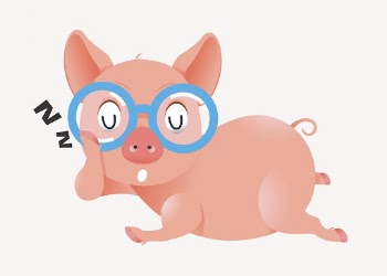 Sleeping pig sticker, cartoon animal | Free Vector - rawpixel