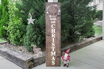 Sleeps until Christmas Porch Sign SVG