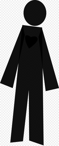 Sleeve Font Silhouette Black M -  