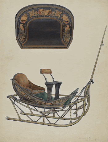 Sleigh (1935&ndash;1942) by David Ramage. | Free Photo - rawpixel