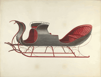 Sleigh (ca.1936) by Fred Weiss. | Free Photo - rawpixel