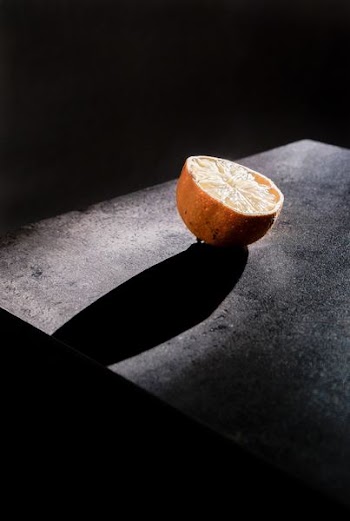 slice lemon fruit on table