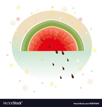 slice of juicy and sweet watermelon