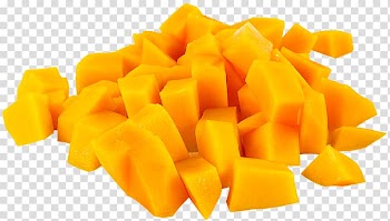 Slice ripe mangos, Fruit Mango In Pieces transparent background PNG clipart