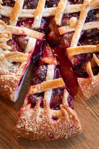Sliced Apple Pie on Brown Surface