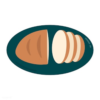 Sliced bread on a plate graphic illustration | Free stock vector - 424917