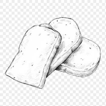 Sliced bread png sketch sticker | Free PNG - rawpixel