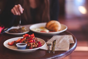 Sliced Food in White Ceramic Plate