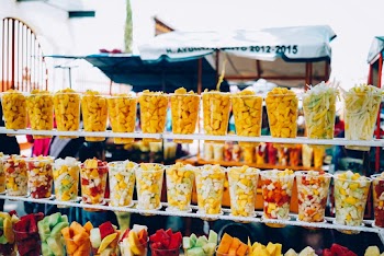 Sliced Fruits In Disposable Cups