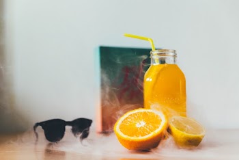 Sliced Lemon and Orange