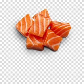 Sliced of fish meat, Sashimi Smoked salmon Lox Kebab, SALMON transparent background PNG clipart