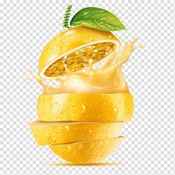 Sliced orange fruit , Orange juice Tomato juice Lemon, Passion fruit juice to pull material Free transparent background PNG clipart