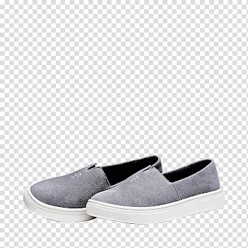 Slip-on shoe Suede Sneakers, Grey shoes transparent background PNG clipart