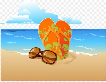 Slipper Flip-flops Sunglasses Sandal Beach - Vector beach 