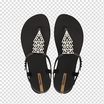 Slipper Sandal Flip-flops High-heeled footwear, Black sandals transparent background PNG clipart