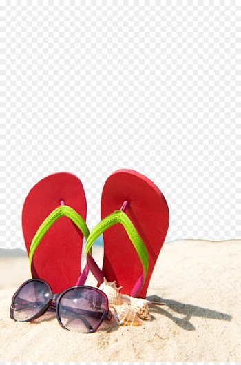 Slipper Summer Beach Sand Wallpaper - Summer beach poster background 