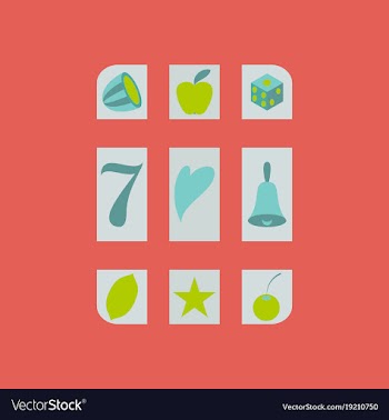 Slot machine icon isolated on background flat vector image