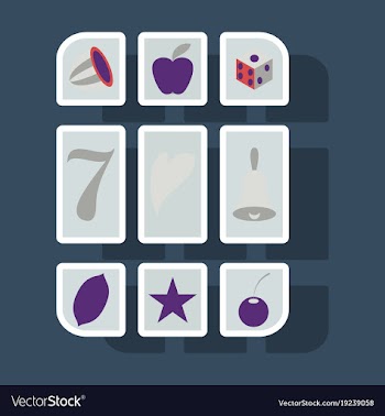 Slot machine icon isolated on background sticker vector image