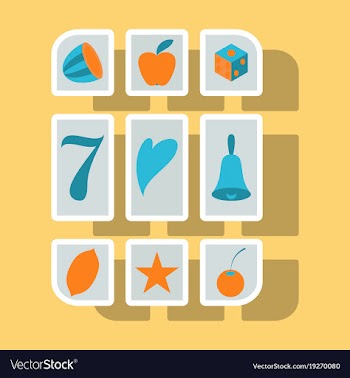 Slot machine icon isolated on background sticker vector image