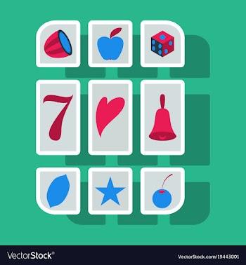 Slot machine icon isolated on background sticker vector image