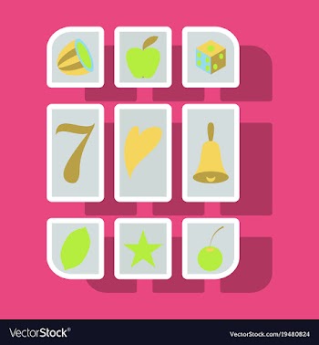 Slot machine icon isolated on background sticker vector image