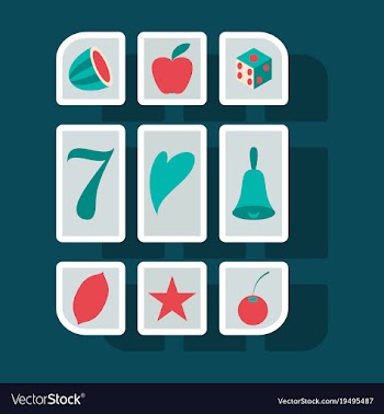 Slot machine icon isolated on background sticker vector image