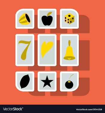 Slot machine icon isolated on background sticker vector image