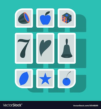 Slot machine icon isolated on background sticker vector image