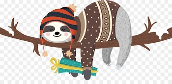 Sloth Illustration - Wearing a hat of lazy vector 