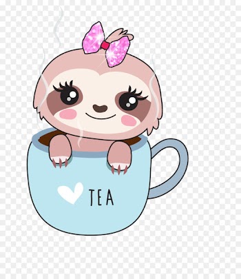 Sloth Paper Tea Sticker Clip art - tea 