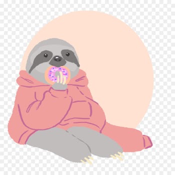 Sloth, Sid, Drawing, Seal, Pink PNG