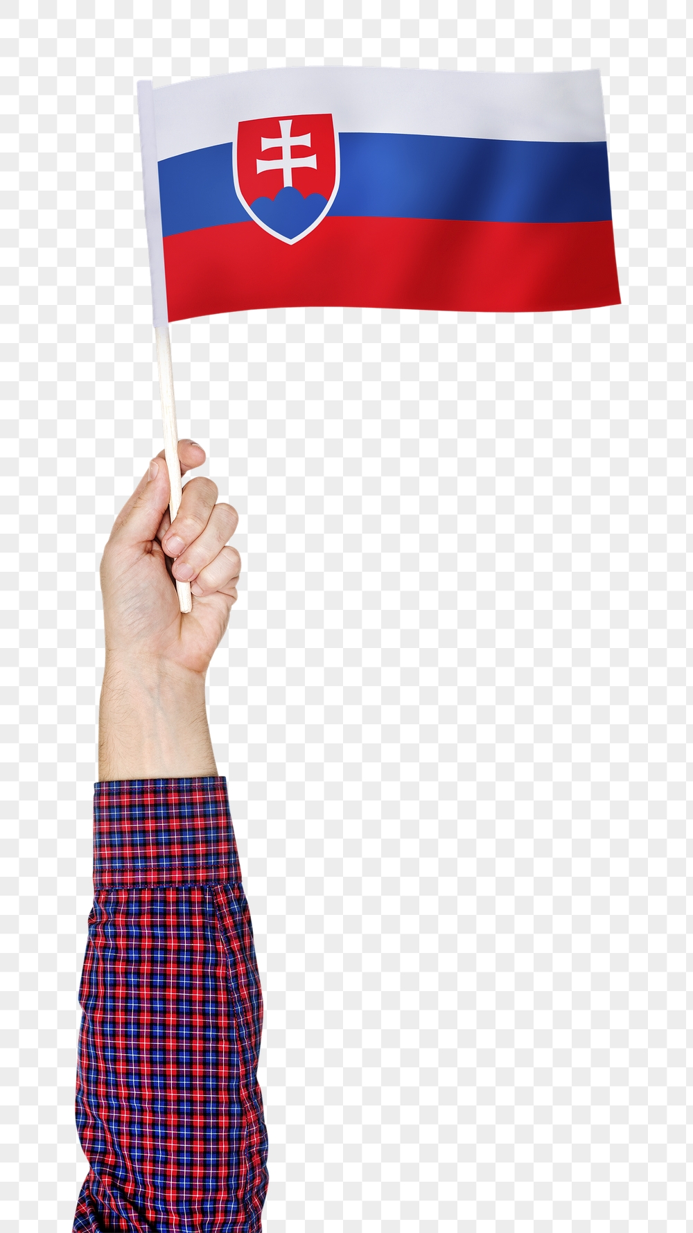 Slovak Republic's flag png in hand | Free PNG - rawpixel