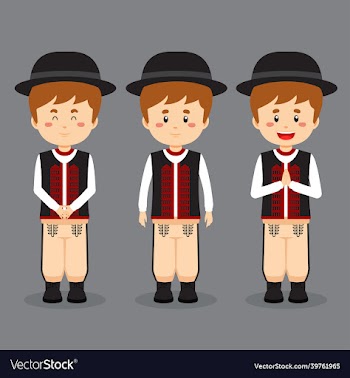 slovakia character with various expression