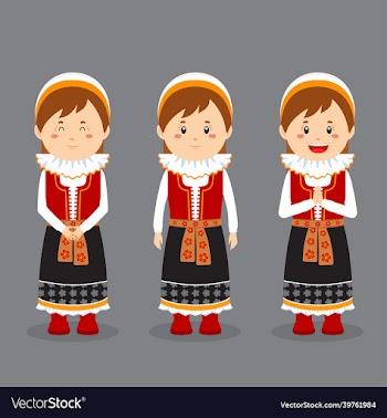 slovakia character with various expression
