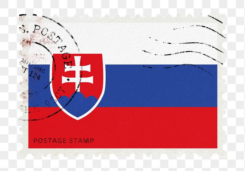Slovakia flag png post stamp | Free PNG - rawpixel