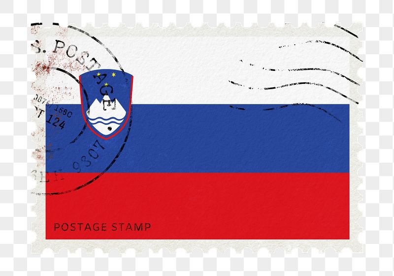 Slovenia flag png post stamp | Free PNG - rawpixel