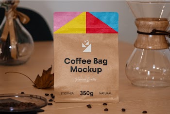 Small Bag Mockup coffee bag mockup prevint ovality 350g etiophia natural 