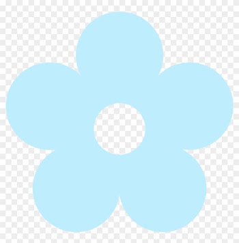 Small Blue Flowers Clipart - Light Blue Flower Clipart