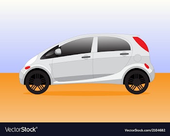 Small compact city car vector image