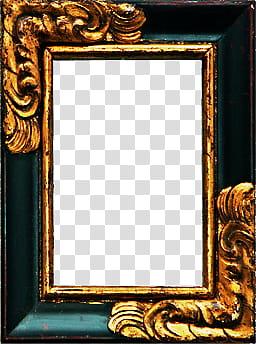 Small Frameima, green and brown frame transparent background PNG clipart