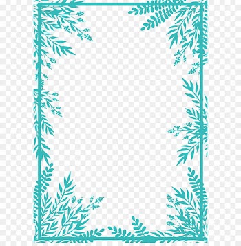Small fresh green branches border 